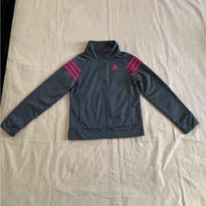 Adidas Kids Gray and Pink Jacket